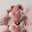 HAIR TOWEL WRAP - TWO-TONE ROSY POSY